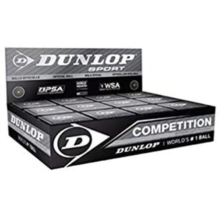 Skvošo kamuoliukas Dunlop COMPETITION YellowDot 12 цена и информация | Skvošas | pigu.lt