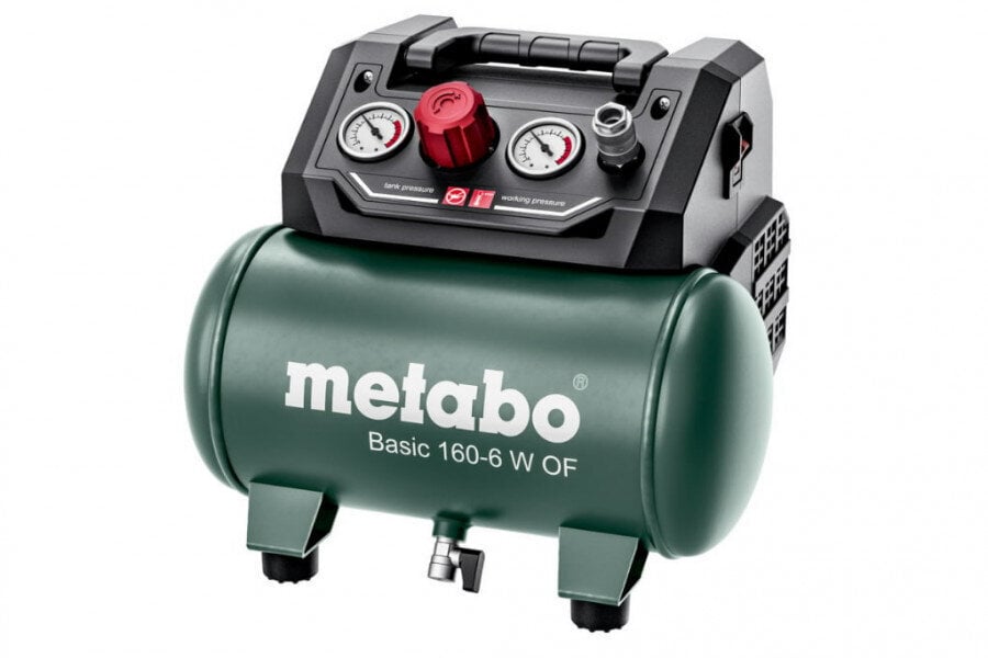 Kompresorius Basic 160-6 W OF oil free, Metabo kaina ir informacija | Kompresoriai | pigu.lt