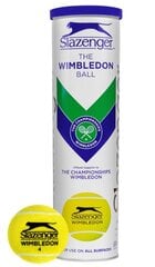 Теннисный мяч SLAZENGER WIMBLEDON, 4 шт. цена и информация | Товары для большого тенниса | pigu.lt