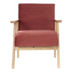 Fotelis DKD Home Decor, 61x63x77 cm, raudonas kaina ir informacija | Svetainės foteliai | pigu.lt