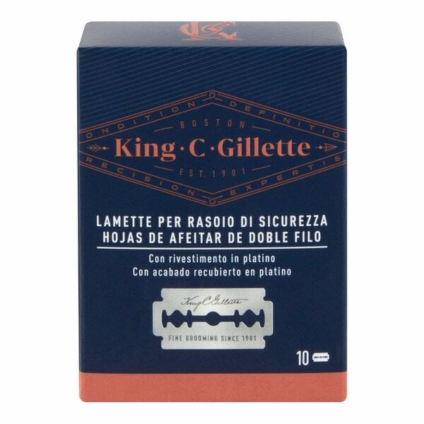 Keičiami skustuvo ašmenys King C Gillette 10 vnt. kaina | pigu.lt