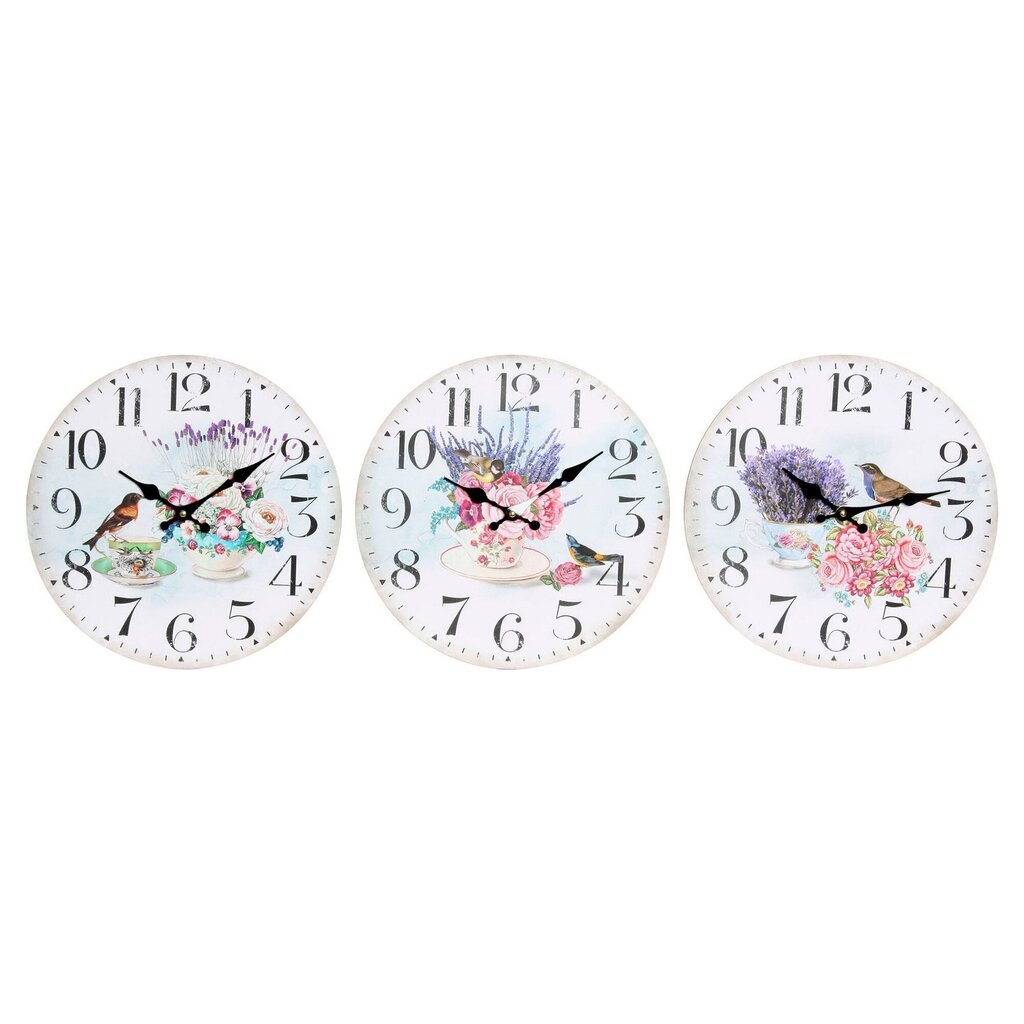 Sieninis laikrodis Gėlės, 3 vnt цена и информация | Laikrodžiai | pigu.lt