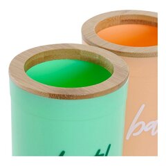 Держатель для зубной щетки DKD Home Decor Bath Бамбук полистирол (2 pcs) цена и информация | Аксессуары для ванной комнаты | pigu.lt