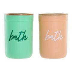 Держатель для зубной щетки DKD Home Decor Bath Бамбук полистирол (2 pcs) цена и информация | Аксессуары для ванной комнаты | pigu.lt