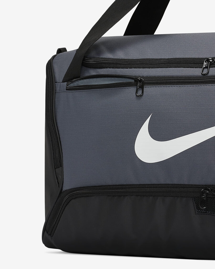 Nike sportinis krepšys BRASILIA M DUFF - 9.0 (60L), tamsiai pilkai juodas kaina ir informacija | Moteriškos rankinės | pigu.lt