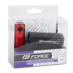 Žibintų komplektas Force Dot USB kaina ir informacija | Žibintai ir atšvaitai dviračiams | pigu.lt