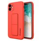 Wozinsky Kickstand Case skirtas iPhone SE 2022 / SE 2020 / iPhone 8 / iPhone 7, raudonas цена и информация | Telefono dėklai | pigu.lt