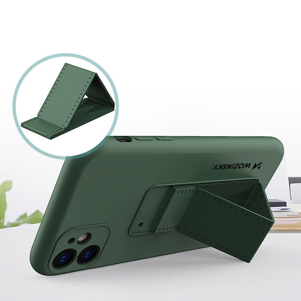 Wozinsky Kickstand Case skirtas iPhone 12, juodas kaina ir informacija | Telefono dėklai | pigu.lt