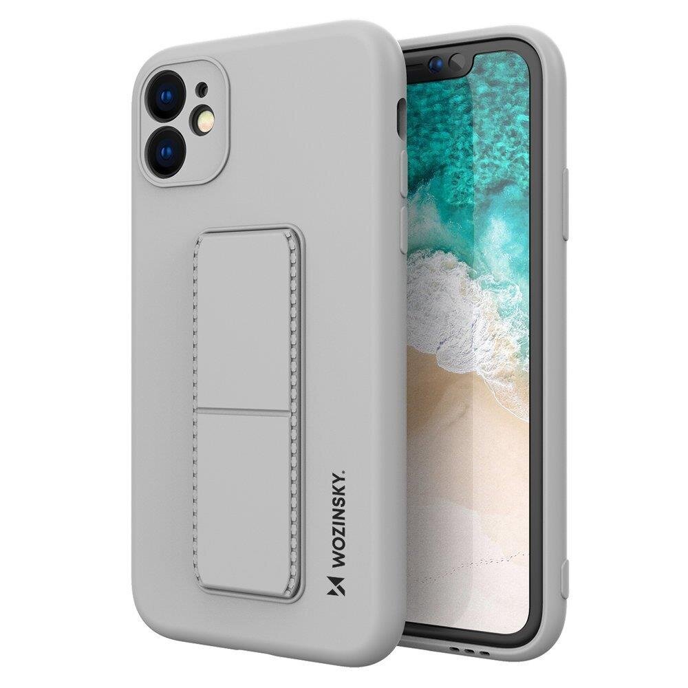 Wozinsky Kickstand Case skirtas iPhone 12 Pro Max, pilkas kaina ir informacija | Telefono dėklai | pigu.lt