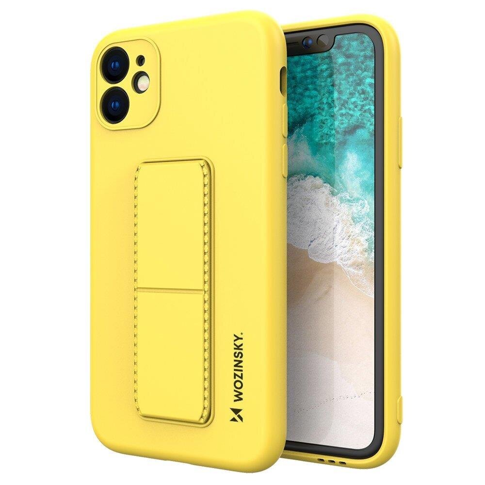 Wozinsky Kickstand Case skirtas iPhone 12 Pro Max, geltonas kaina ir informacija | Telefono dėklai | pigu.lt