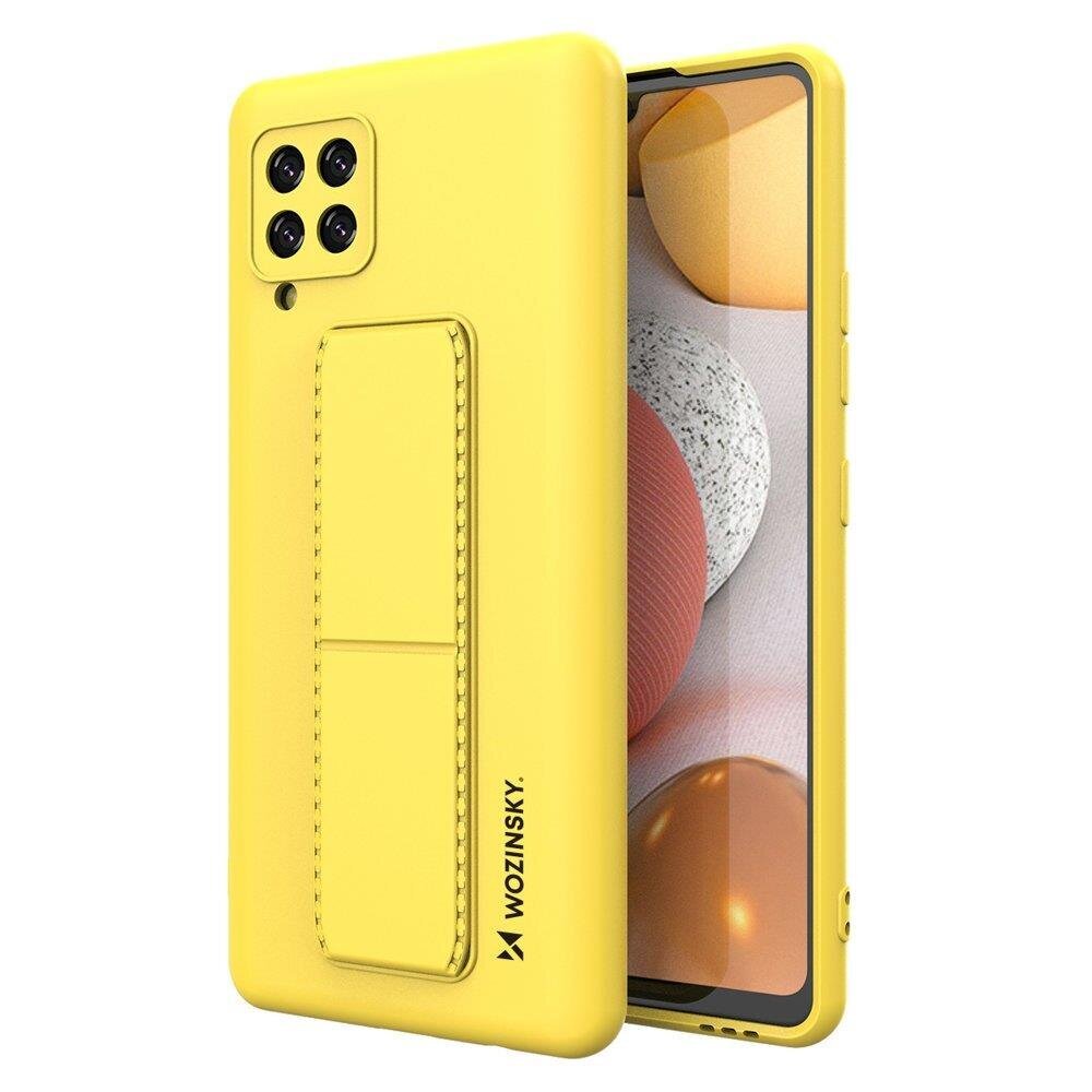 Wozinsky Kickstand Case skirtas Samsung Galaxy A42 5G, geltonas kaina ir informacija | Telefono dėklai | pigu.lt