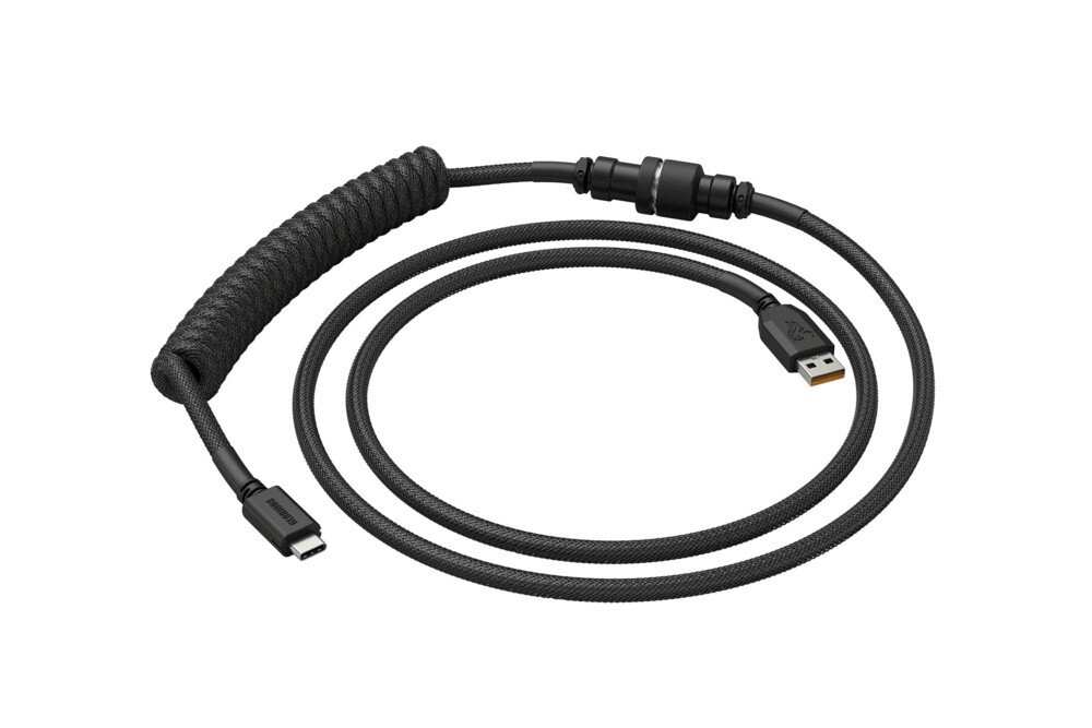 Glorious PC Gaming Race Coiled Cable, USB-C to USB-A, Juoda kaina ir informacija | Adapteriai, USB šakotuvai | pigu.lt