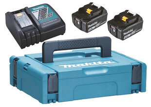 Аккумуляторная зарядка 18 В Makita, 2XBL1840, DC18RC, MAKPAC цена и информация | Шуруповерты, дрели | pigu.lt