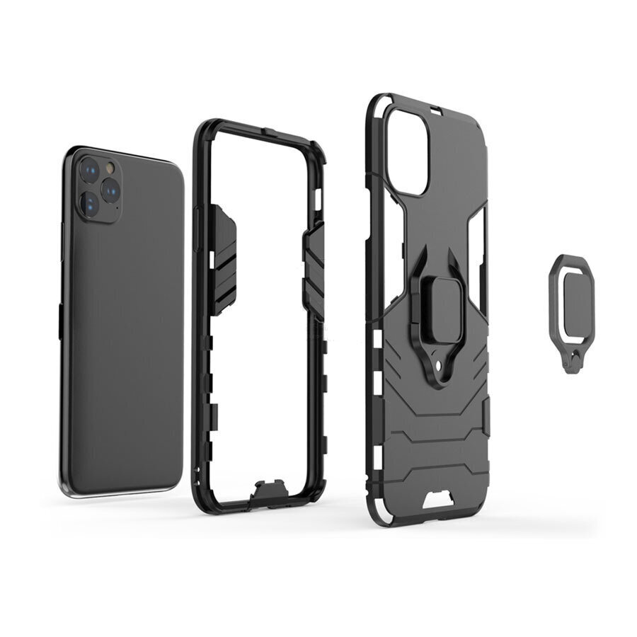 Telefono dėklas Ring Armor, skirtas iPhone 7 / 8 / SE 2020, juodas цена и информация | Telefono dėklai | pigu.lt