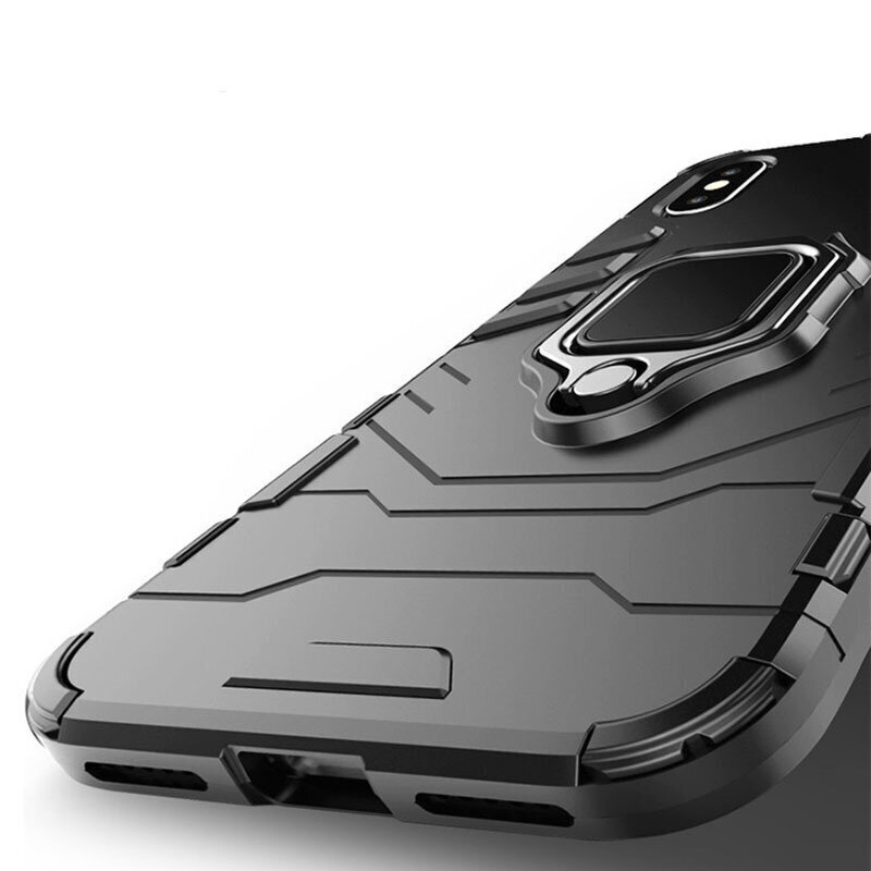 Telefono dėklas Ring Armor, skirtas iPhone 7 / 8 / SE 2020, juodas цена и информация | Telefono dėklai | pigu.lt