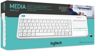 Logitech K400 Plus white (IT layout) kaina ir informacija | Klaviatūros | pigu.lt