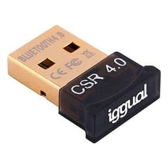 Адаптер Bluetooth 4.0 Iggual, IGG316658, 2.4 ГГц цена и информация | Адаптеры, USB-разветвители | pigu.lt