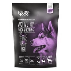 PrimaDog Active Be Grūdų su Antiena ir silke, 1.5kg цена и информация | Сухой корм для собак | pigu.lt