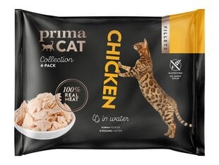 PrimaCat Vištienos filė vandenyje, 4 x 50 g цена и информация | Консервы для кошек | pigu.lt