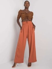 Брюки женские для отдыха Lareen 292035599, коричневые цена и информация | Женские брюки | pigu.lt