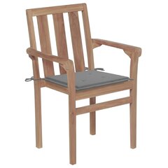 sodo kėdės su pagalvėlėmis, 6 vnt, rudos kaina ir informacija | Lauko kėdės, foteliai, pufai | pigu.lt