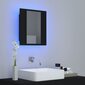 Vonios spintelė vidaXL LED 40, juoda kaina ir informacija | Vonios spintelės | pigu.lt