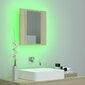 Vonios spintelė vidaXL LED 40, ruda kaina ir informacija | Vonios spintelės | pigu.lt