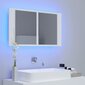 Vonios spintelė vidaXL LED 80, balta kaina ir informacija | Vonios spintelės | pigu.lt