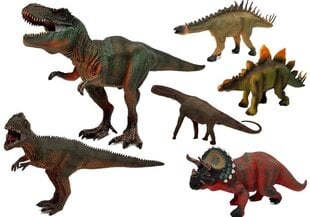 Tiranozaurų ir kitų dinozaurų figūrėlių rinkinys, 6 vnt. kaina ir informacija | Žaislai berniukams | pigu.lt