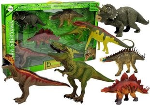 Stegozauro ir kitų dinozaurų figūrėlių rinkinys, 6 vnt. kaina ir informacija | Žaislai berniukams | pigu.lt