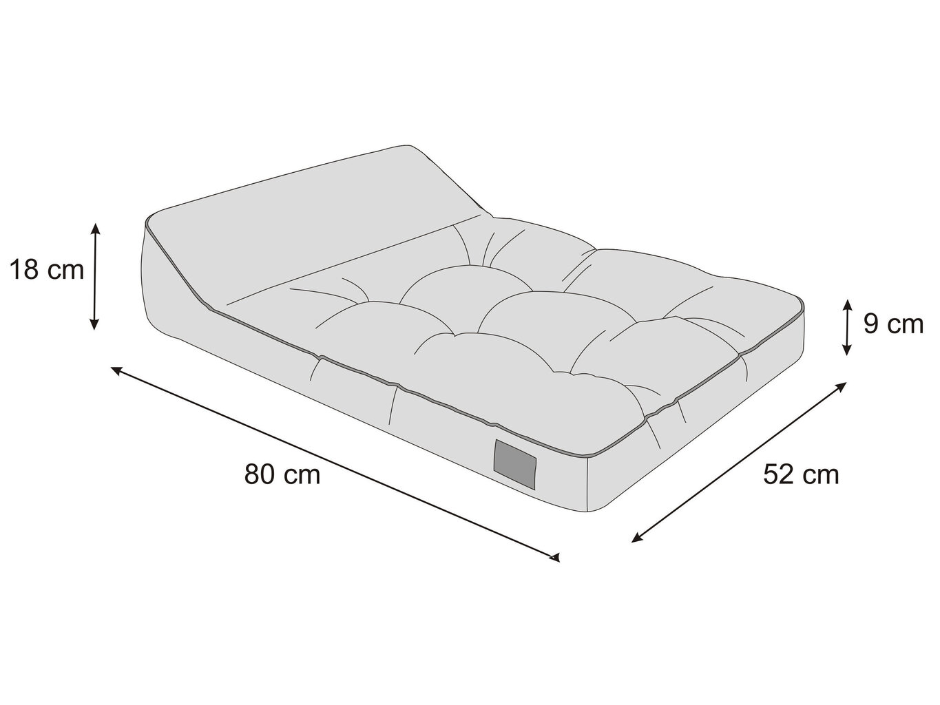 Hobbydog čiužinys augintiniui Destiny Brown, M, 80x52 cm цена и информация | Guoliai, pagalvėlės | pigu.lt