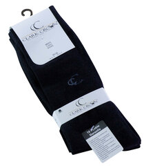 Šukuotinės medvilnės kojinės vyrams Clark Crown premium, 3 poros, juodos kaina ir informacija | Vyriškos kojinės | pigu.lt