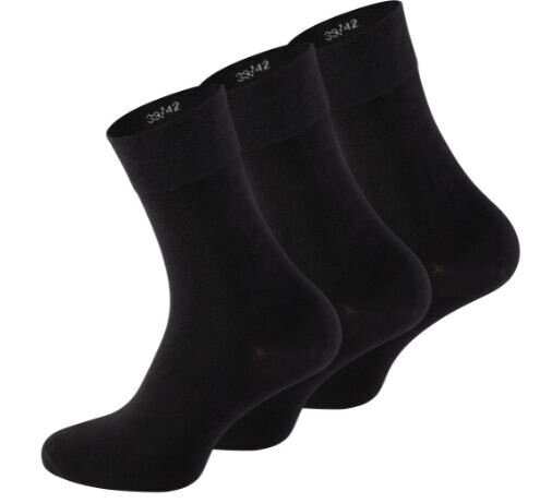 Šukuotinės medvilnės kojinės vyrams Clark Crown premium 2138, 3 poros, juodos kaina ir informacija | Vyriškos kojinės | pigu.lt