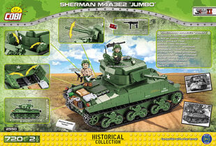 Konstruktrius WWII Sherman M4A3E2 Jumbo Cobi, 720 d. kaina ir informacija | Konstruktoriai ir kaladėlės | pigu.lt