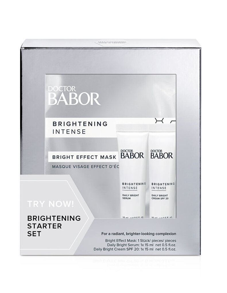 Viedo priemonių rinkinys Doctor Babor Brightening Intense Set, veido kaukė 1 vnt, serumas 15 ml, kremas 15 ml цена и информация | Veido kremai | pigu.lt