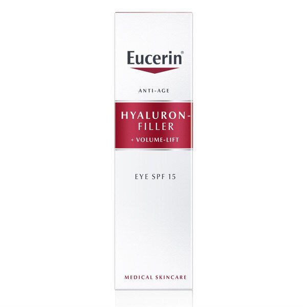 Paakių kremas Eucerin Hyaluron-Filler +Volume-Lift SPF15 15 ml kaina ir informacija | Paakių kremai, serumai | pigu.lt