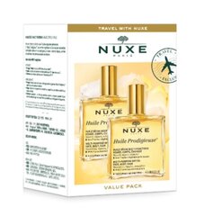 Rinkinys Nuxe Travel With Nuxe Huile Prodigieuse: sausas aliejus 2 x 100 ml kaina ir informacija | Veido aliejai, serumai | pigu.lt