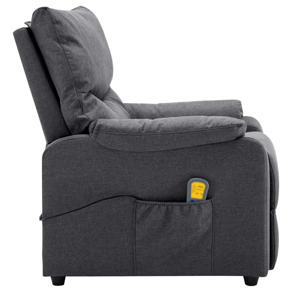 Elektrinis masažinis krėslas, tamsiai pilkas kaina ir informacija | Svetainės foteliai | pigu.lt