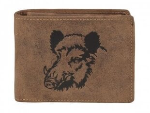 Piniginė su šerno dekoracija Greenburry 1705-Wild Boar-25 234130511 kaina ir informacija | Vyriškos piniginės, kortelių dėklai | pigu.lt
