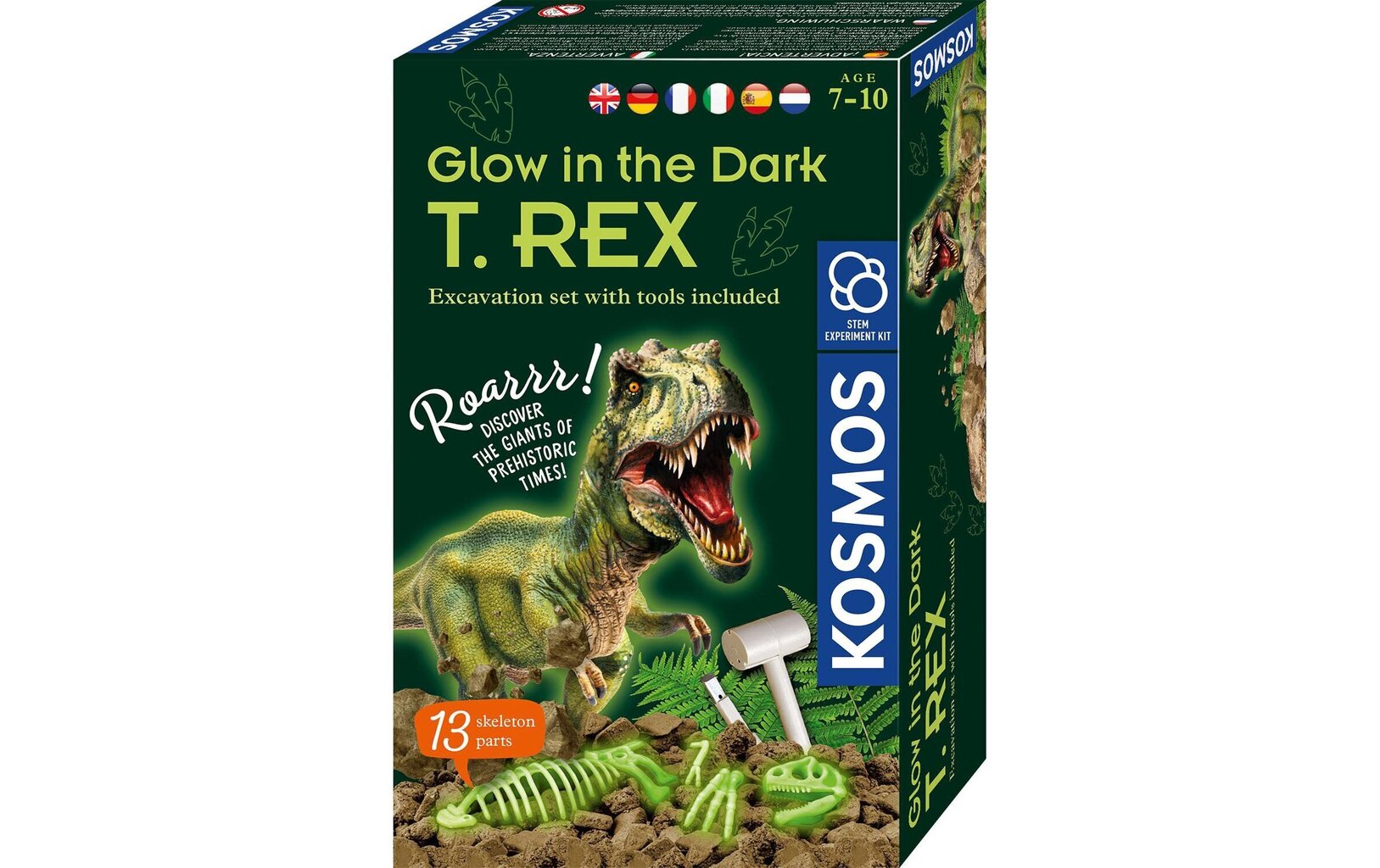 Kūrybinis rinkinys Glow in the dark T.Rex, 7 m.+ kaina ir informacija | Lavinamieji žaislai | pigu.lt