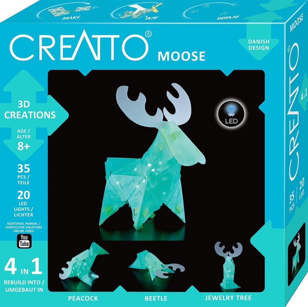 Kūrybinis rinkinys Creatto Moose, 8 m.+ kaina ir informacija | Lavinamieji žaislai | pigu.lt