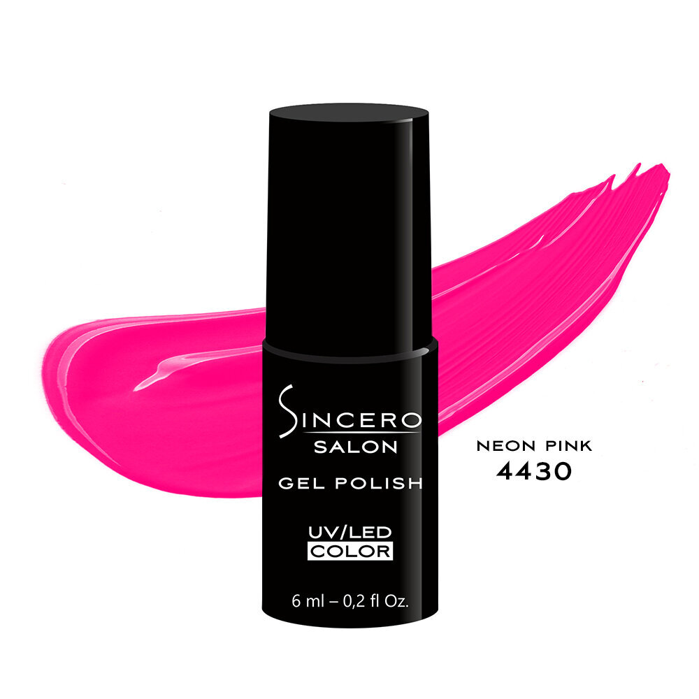 Gelinis nagų lakas Sincero Salon Neon Pink 4430, 6 ml цена и информация | Nagų lakai, stiprintojai | pigu.lt