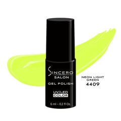 Гель-лак для ногтей Sincero Salon, Neon Light Green 4409, 6 мл цена и информация | Лаки, укрепители для ногтей | pigu.lt
