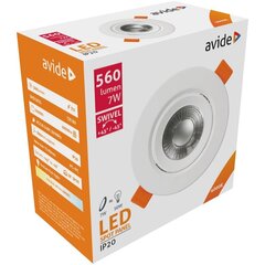 Avide LED Потолочный светильник 7Вт 4000K, Ø90 мм, круглый цена и информация | Монтируемые светильники, светодиодные панели | pigu.lt