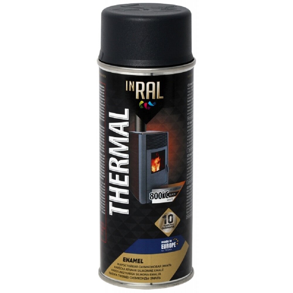 Dažai Inral Thermal, juodi, 400ml цена и информация | Dažai | pigu.lt