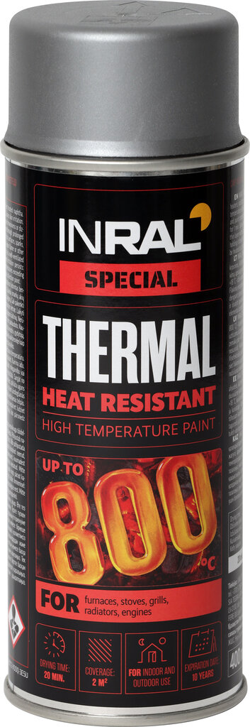 Dažai Inral Thermal, sidabriniai, 400ml цена и информация | Dažai | pigu.lt