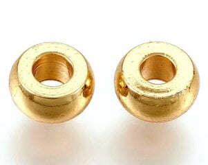 Intarpas nerūdijančio plieno rondelė aukso sp. 4x2mm kaina ir informacija | Papuošalų gamybai, vėrimui | pigu.lt
