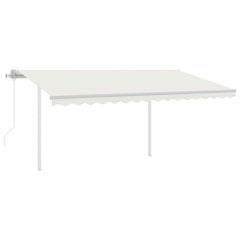 Обеденный стол Asir, 120x77x75см, бежевый/белый цена и информация | Зонты, маркизы, стойки | pigu.lt