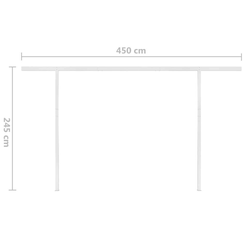 Automatiniu būdu ištraukiama markizė, mėlyna ir balta, 5x3,5m цена и информация | Skėčiai, markizės, stovai | pigu.lt