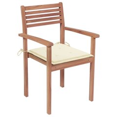 Sudedamos sodo kėdės su pagalvėlėmis, 6vnt. kaina ir informacija | Lauko kėdės, foteliai, pufai | pigu.lt